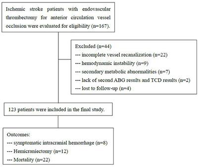 Acidosis in arterial blood gas testing is associated with clinical outcomes after endovascular thrombectomy